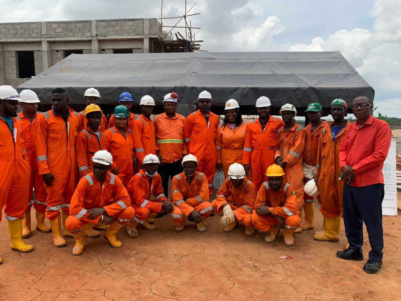 Group photograph on site